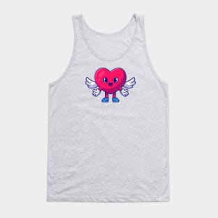 Cute Heart Angel Love Cartoon Tank Top